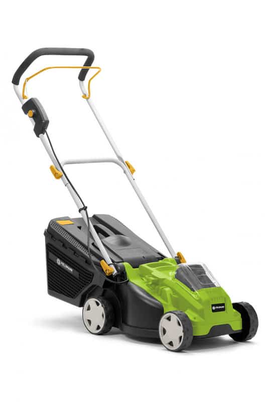 Aku sekačka FZR 2110-Li, záběr 32 cm, výška sečení 32–68 mm, plocha sečení do 350 m2, baterie a nabíječka součástí balení, cena 4 299 Kč (FIELDMANN)
