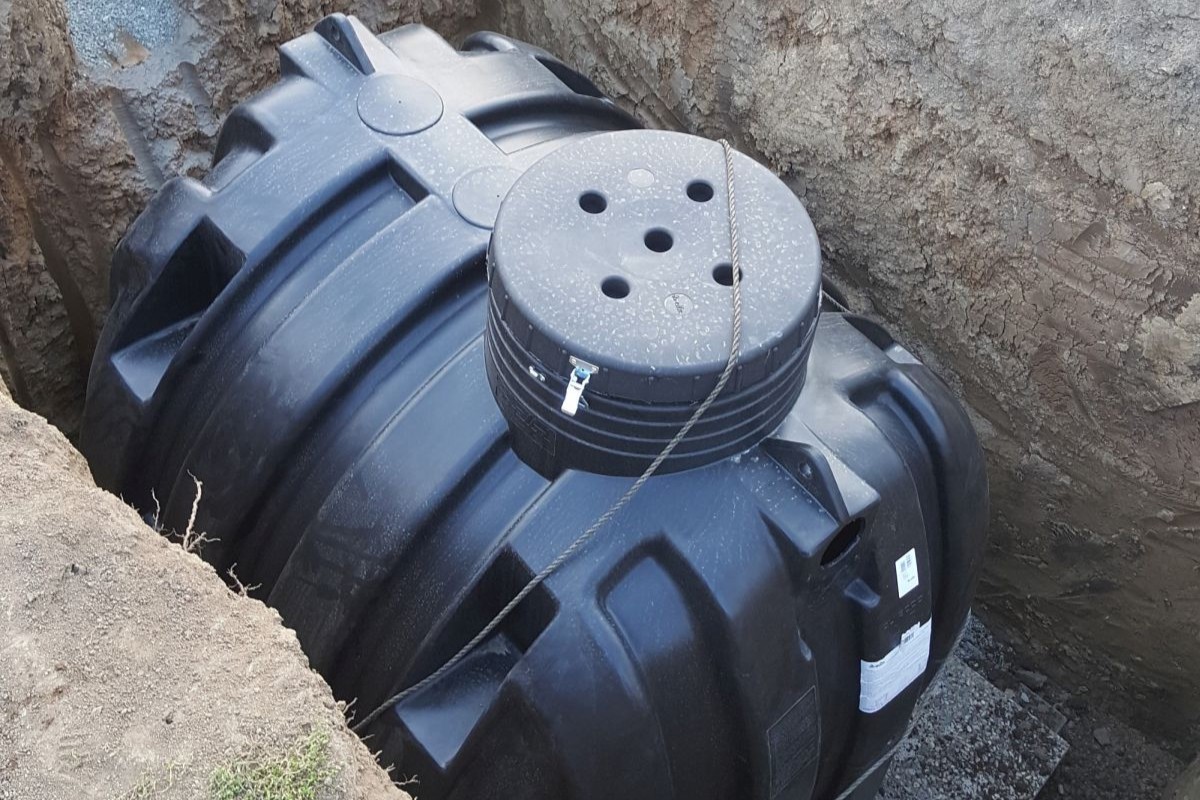 Instalace retenční nádrže na dešťovou vodu
