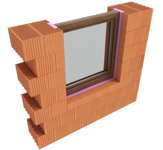 Pro okenní ostění a parapety jsou určeny doplňkové cihly Porotherm